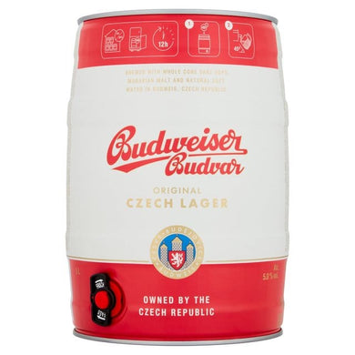 Budweiser Budvar Mini Keg 5L The Beer Town Beer Shop Buy Beer Online