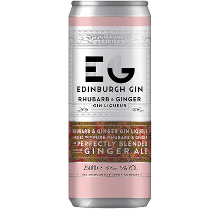 Edinburgh Gin Rhubarb & Ginger Cans 12x250ml The Beer Town Beer Shop Buy Beer Online